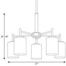 Progress Lighting Brushed Nickel 100W 5-Light Medium E-26 Base Incandescent Chandelier 