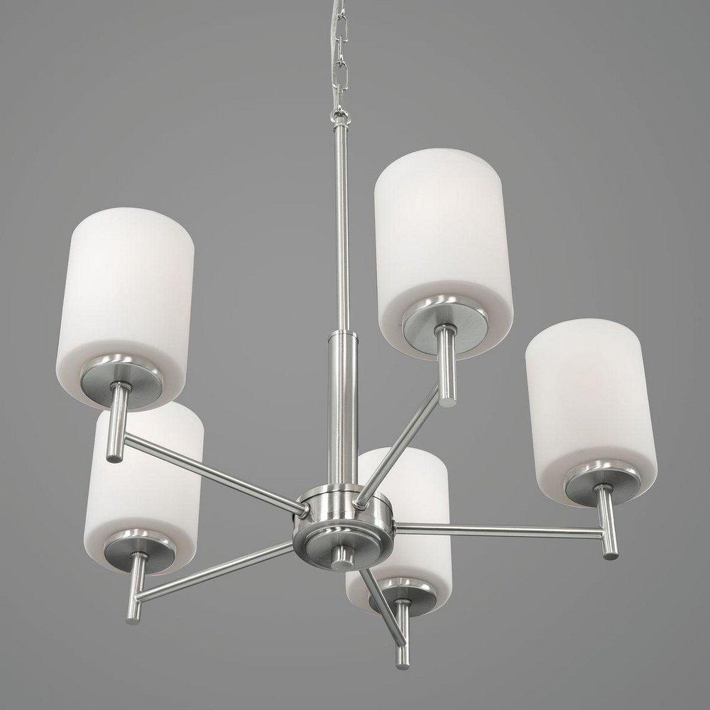 Progress Lighting Brushed Nickel 100W 5-Light Medium E-26 Base Incandescent Chandelier 