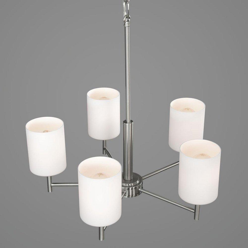Progress Lighting Brushed Nickel 100W 5-Light Medium E-26 Base Incandescent Chandelier 