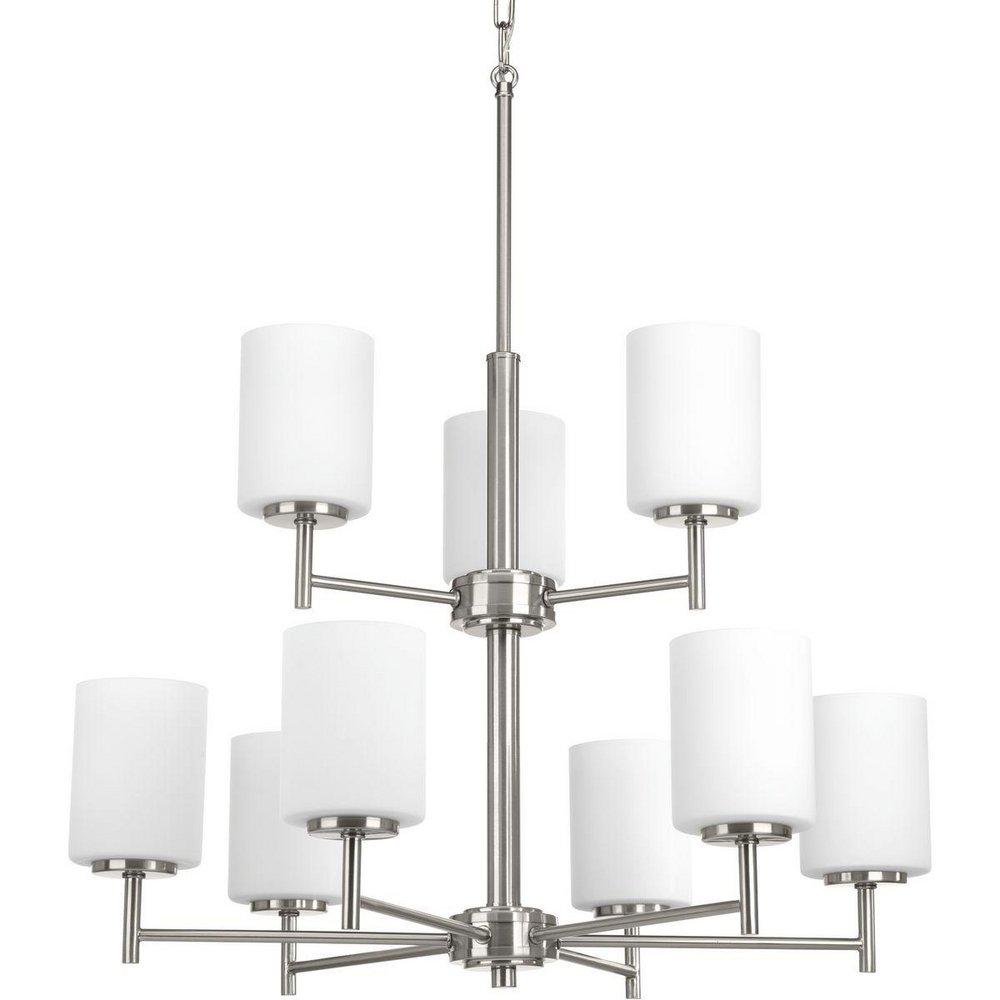 Progress Lighting Brushed Nickel 100W 9-Light Medium E-26 Base Incandescent Chandelier 