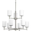 Progress Lighting Brushed Nickel 100W 9-Light Medium E-26 Base Incandescent Chandelier 