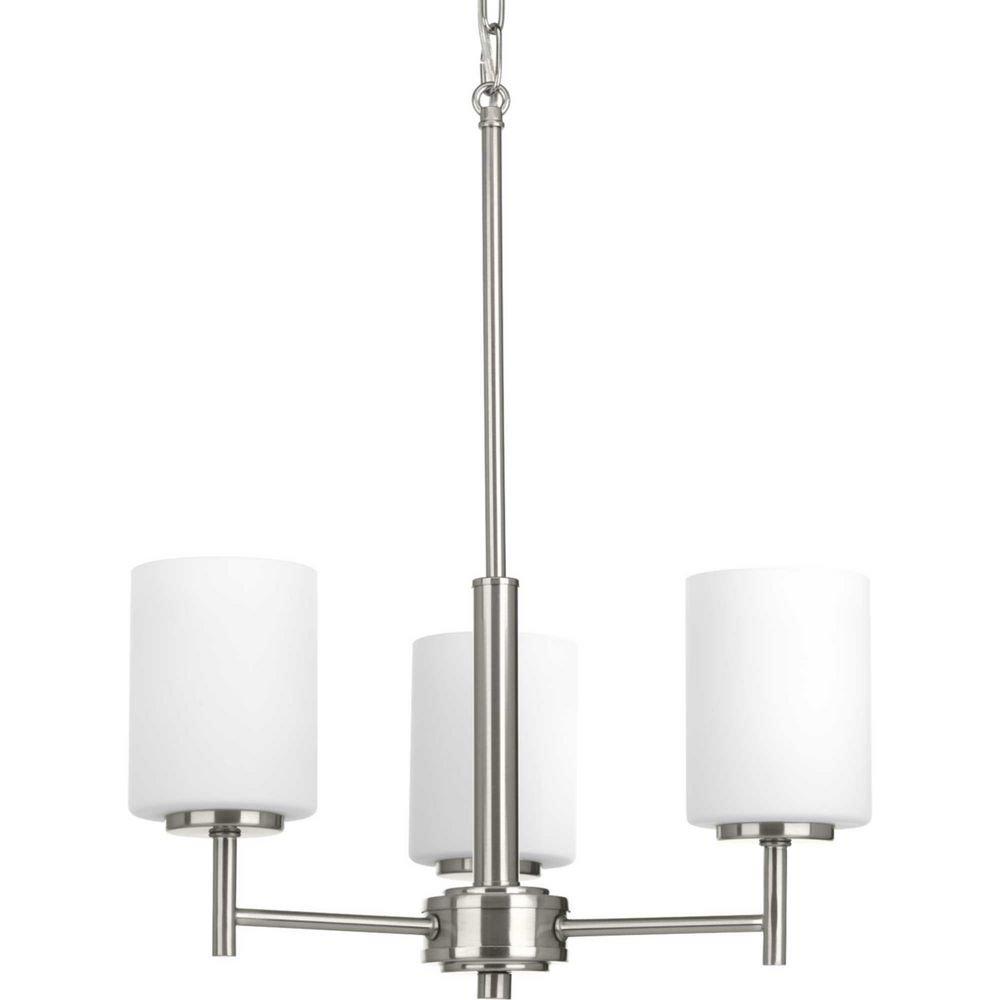 Progress Lighting Brushed Nickel 100W 3-Light Medium E-26 Base Incandescent Chandelier 