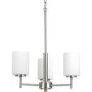 17 in. 300W 3-Light Medium E-26 Incandescent Chandelier in Brushed Nickel