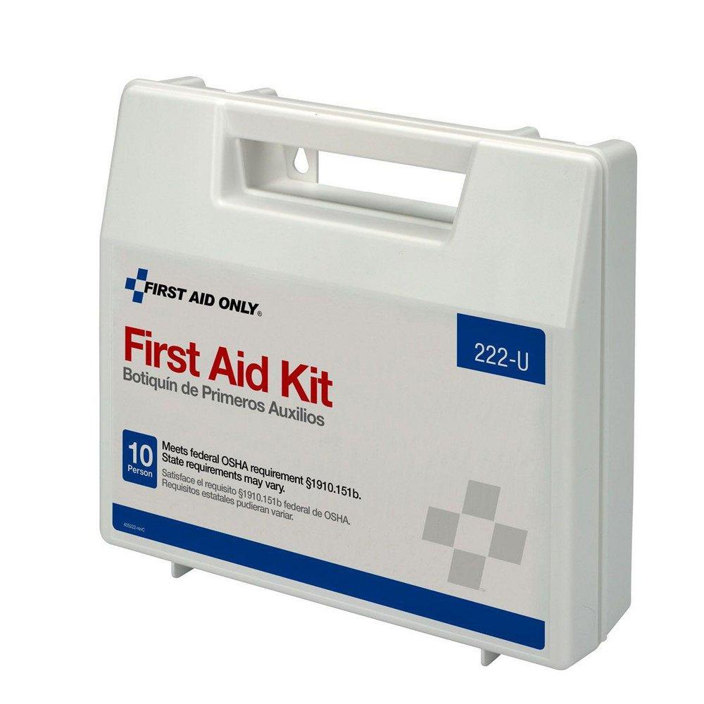 First Aid Only 9 in. Plastic Case Person First Aid Kit with Dividers 