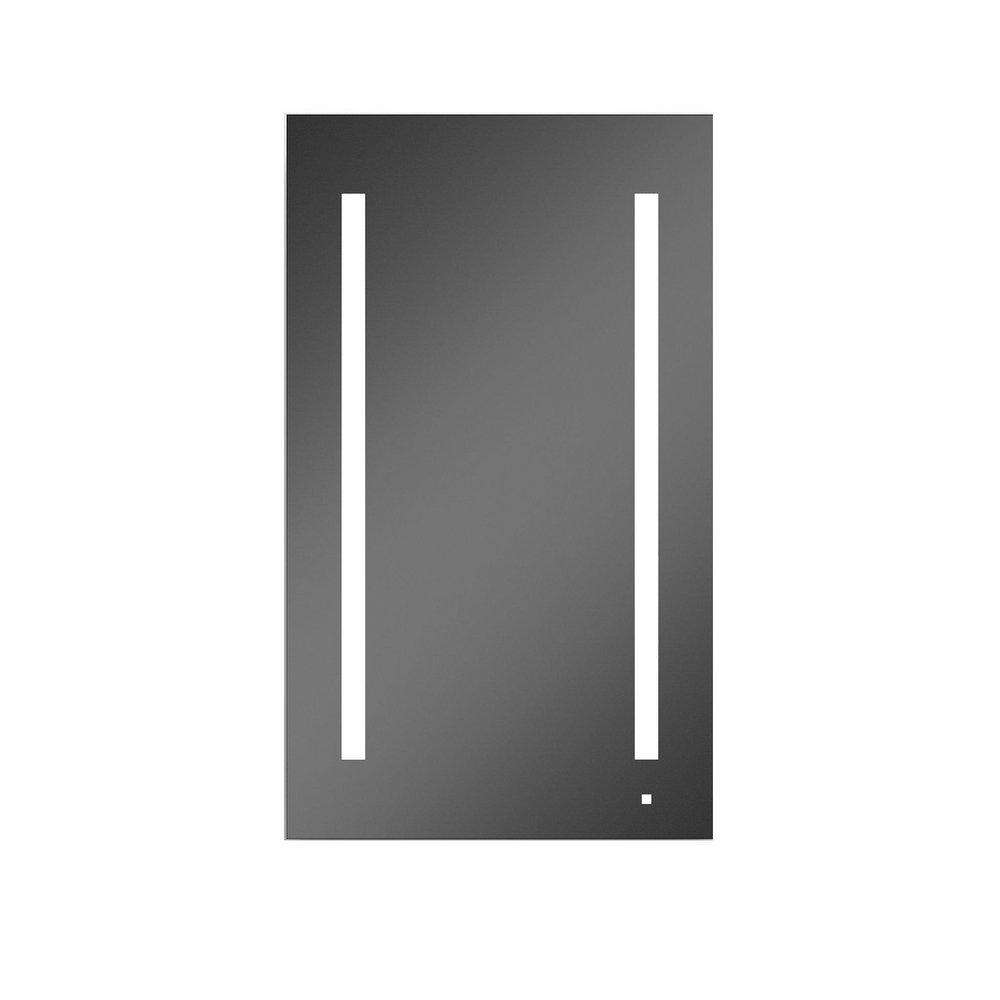 Robern Satin Anodized Aluminum 39-3/8 in. Surface Mount and Recessed Mount Medicine Cabinet 