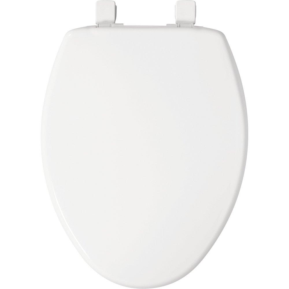 Bemis White Elongated Closed Front with Cover 