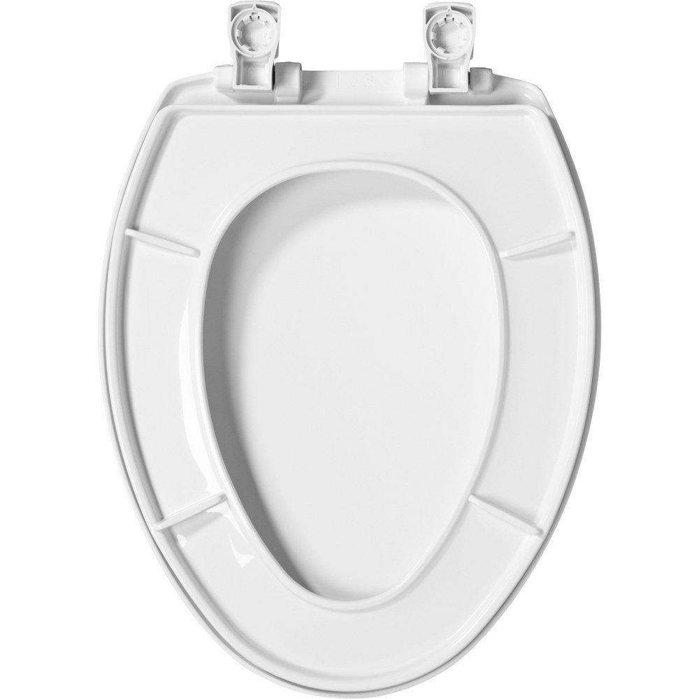 Bemis White Elongated Closed Front with Cover 