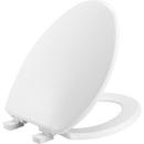 Bemis White Elongated Closed Front with Cover 