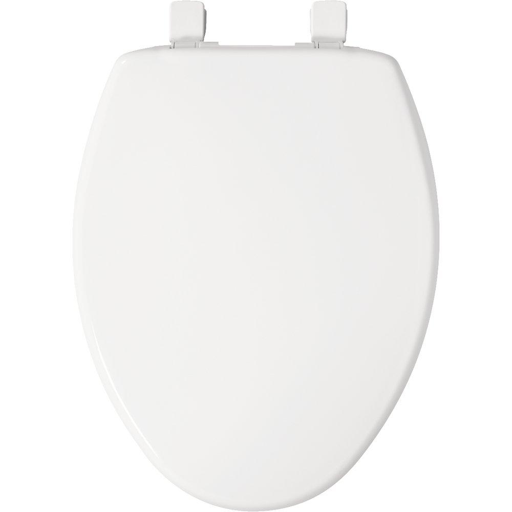 Church Seat White Elongated Closed Front with Cover 