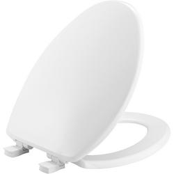 Elongated Closed Front Toilet Seat with Cover in White