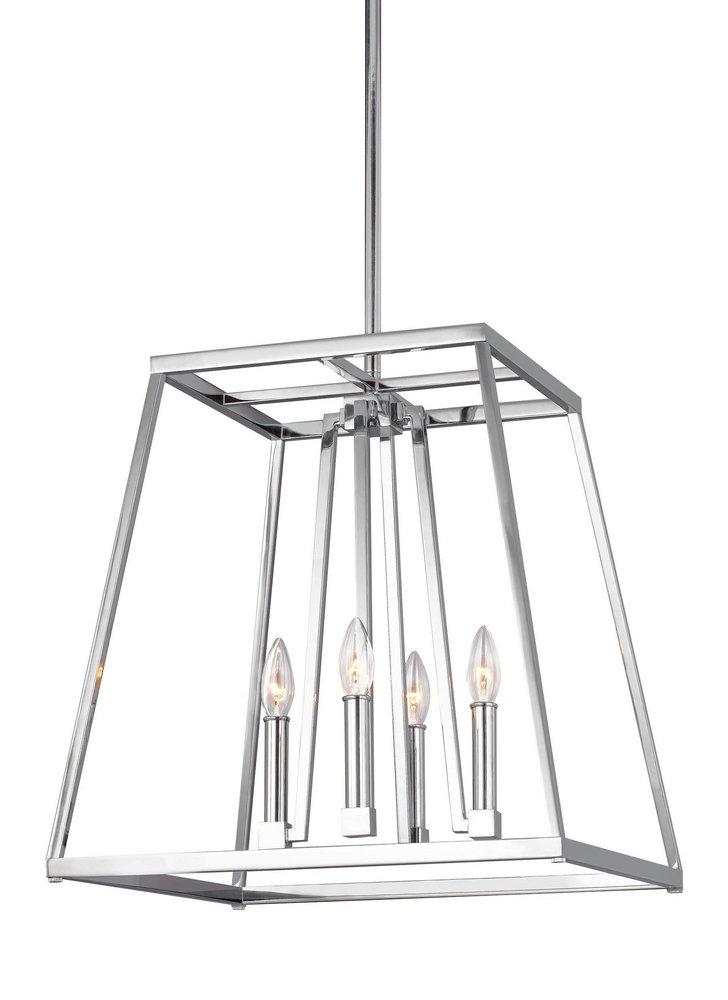 Visual Comfort & Co. Studio Chrome 60W 4-Light Chandelier 