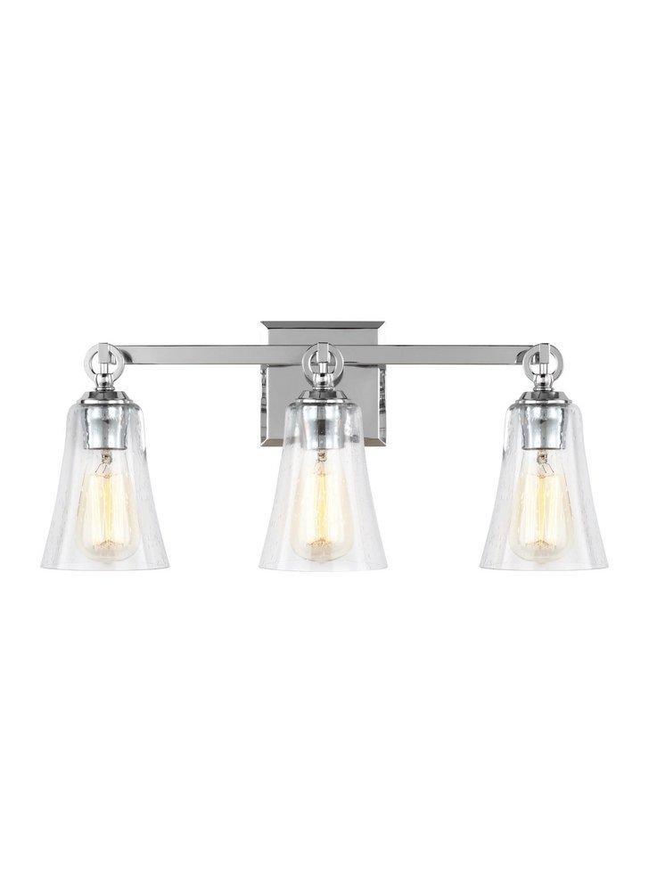 Visual Comfort & Co. Studio Chrome 75W 3-Light Vanity Fixture 
