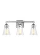 Visual Comfort & Co. Studio Chrome 75W 3-Light Vanity Fixture 