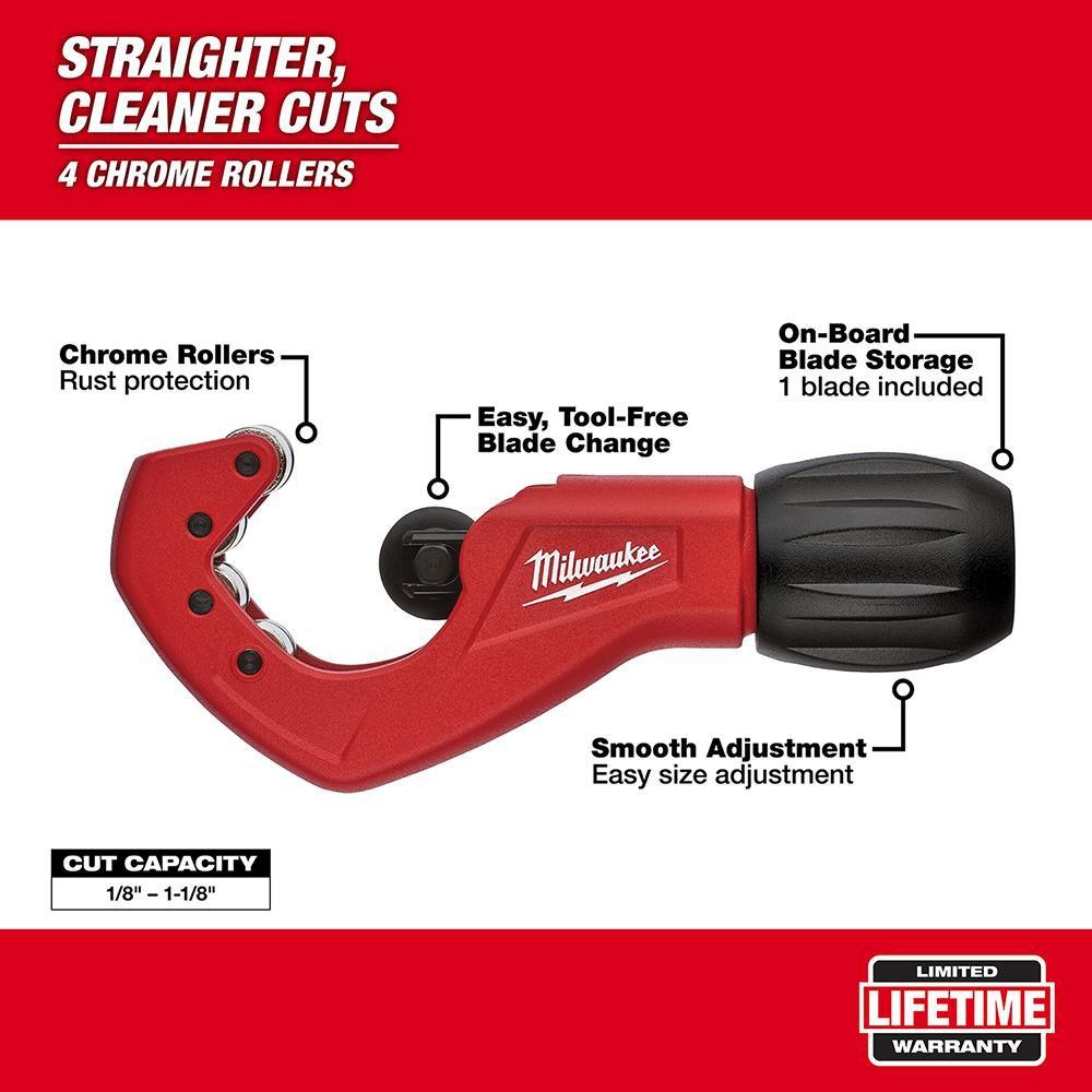 Milwaukee&reg; Silver Constant Swing Copper Tubing Cutter 
