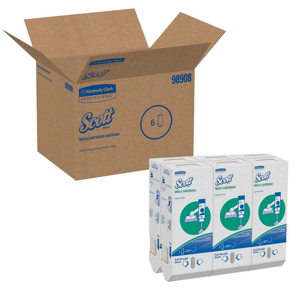 Scott&reg; White 6-1/2 x 8-2/5 in. Cartridge In-counter Paper Napkin in White 