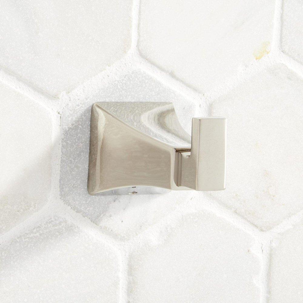 Signature Hardware Polished Nickel 1 Robe Hook 