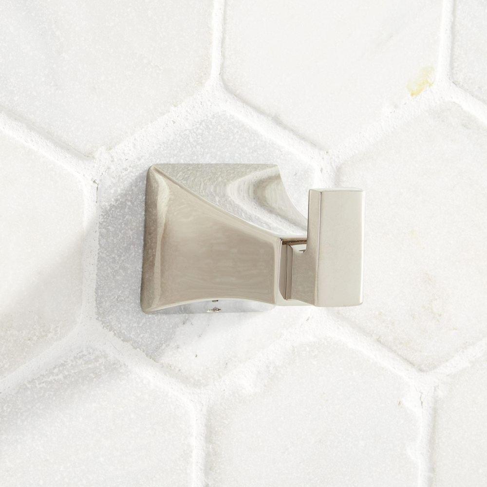 Signature Hardware Polished Nickel Robe Hook 