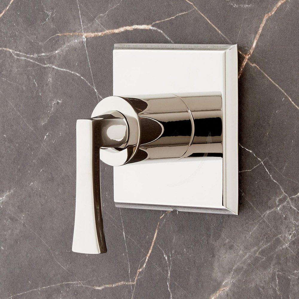 Signature Hardware Polished Nickel Single Lever Handle Volume Control Trim 