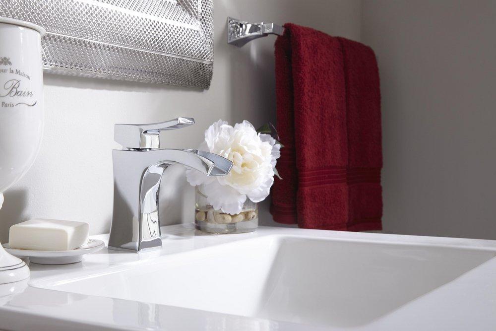 Signature Hardware Polished Nickel Single Handle Monoblock Bathroom Sink Faucet 