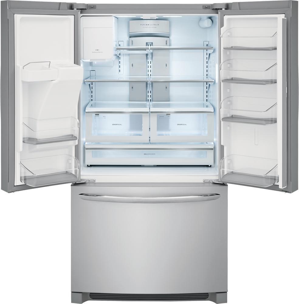 Frigidaire Stainless 36 in. 14.9 cu. ft. Counter Depth and French Door Refrigerator 