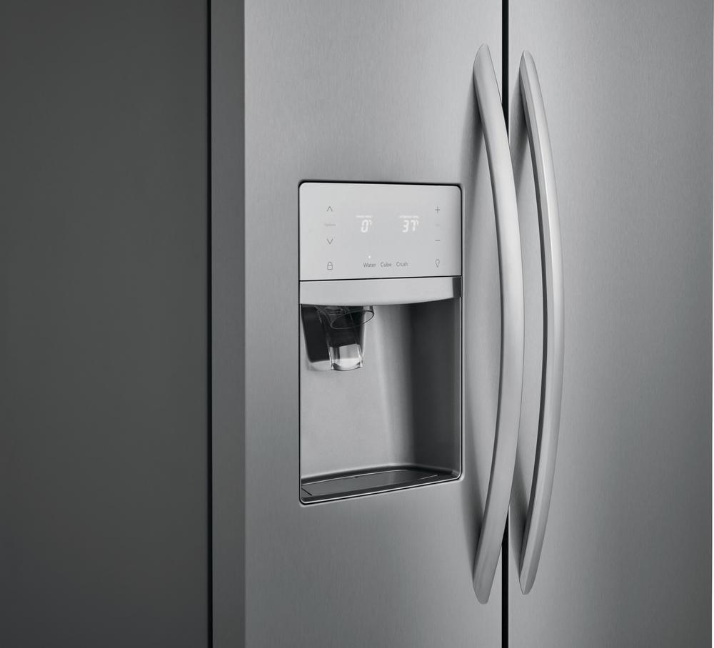 Frigidaire Stainless 36 in. 14.2 cu. ft. Counter Depth and Side-By-Side Refrigerator 