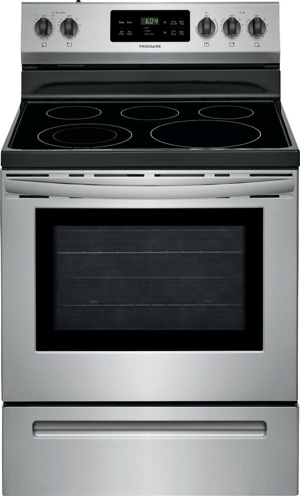 Frigidaire Stainless Steel 29-7/8 in. Electric 5-Burner Smoothtop Freestanding Range 