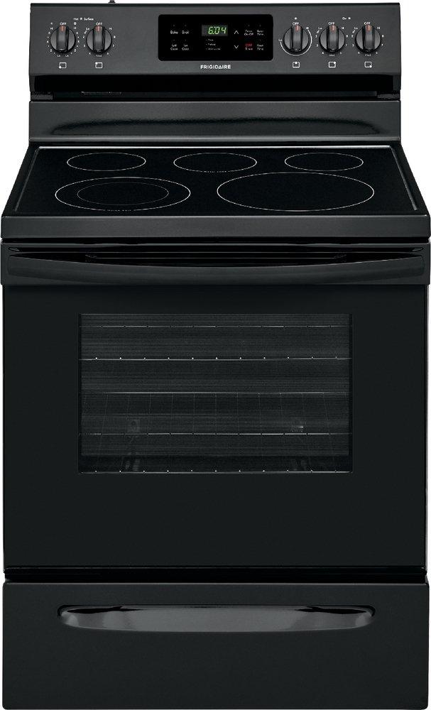 Frigidaire Black 29-7/8 in. Electric 5-Burner Smoothtop Freestanding Range 
