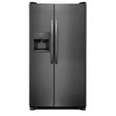 35-5/8 in. 26 cu. ft. Side-By-Side Refrigerator in Black Stainless