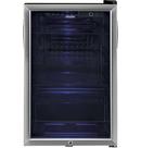 GE&reg; Black/Stainless Steel 20-1/2 in. 150 Cans Beverage Center 
