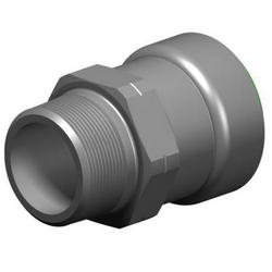 1-1/4 in. Press x MPT Zinc Nickel Carbon Steel Adapter with EPDM O-Ring