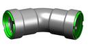 1-1/2 in. Press Carbon Steel 45 Degree Elbow with EPDM O-ring