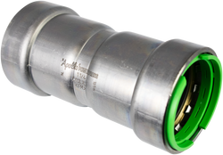 1 x 3-17/50 in. Press Zinc Nickel Carbon Steel Coupling with EPDM Seal and Stop