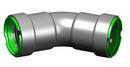 1/2 in. Press Reducing EPDM and Carbon Steel 45 Degree Elbow