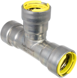 1 in. Press Domestic Zinc Nickel Carbon Steel Gas Tee with HNBR O-ring
