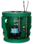 Little Giant 24 x 24 in. 115V Premium Simplex Sewage System with Tether Float Switch 