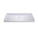54 in. x 32 in. Shower Base with Center Drain in White