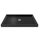 48 in. x 36 in. Shower Base with Center Drain in Black