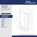 UNIDOOR 47-48 IN. SHWR DR BLACK 