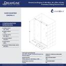 DreamLine Tuxedo 76 in. Frameless Sliding Shower Door 