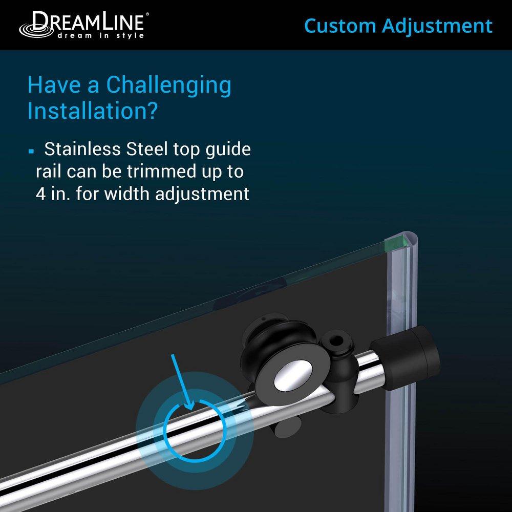 DreamLine Tuxedo 76 in. Frameless Sliding Shower Door 