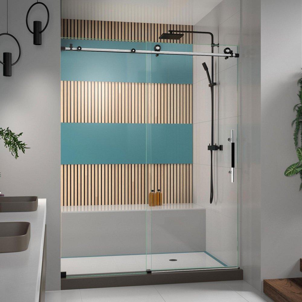 DreamLine Tuxedo 76 in. Frameless Sliding Shower Door 