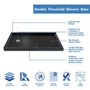 DreamLine Black 36X60 DBL THRSHD SHWR BSE BLK LFT 