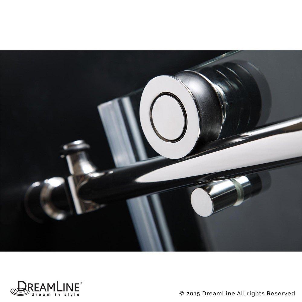 DreamLine Polished Stainless Steel 72 x 76 in. Sliding Clear Glass Shower Door 