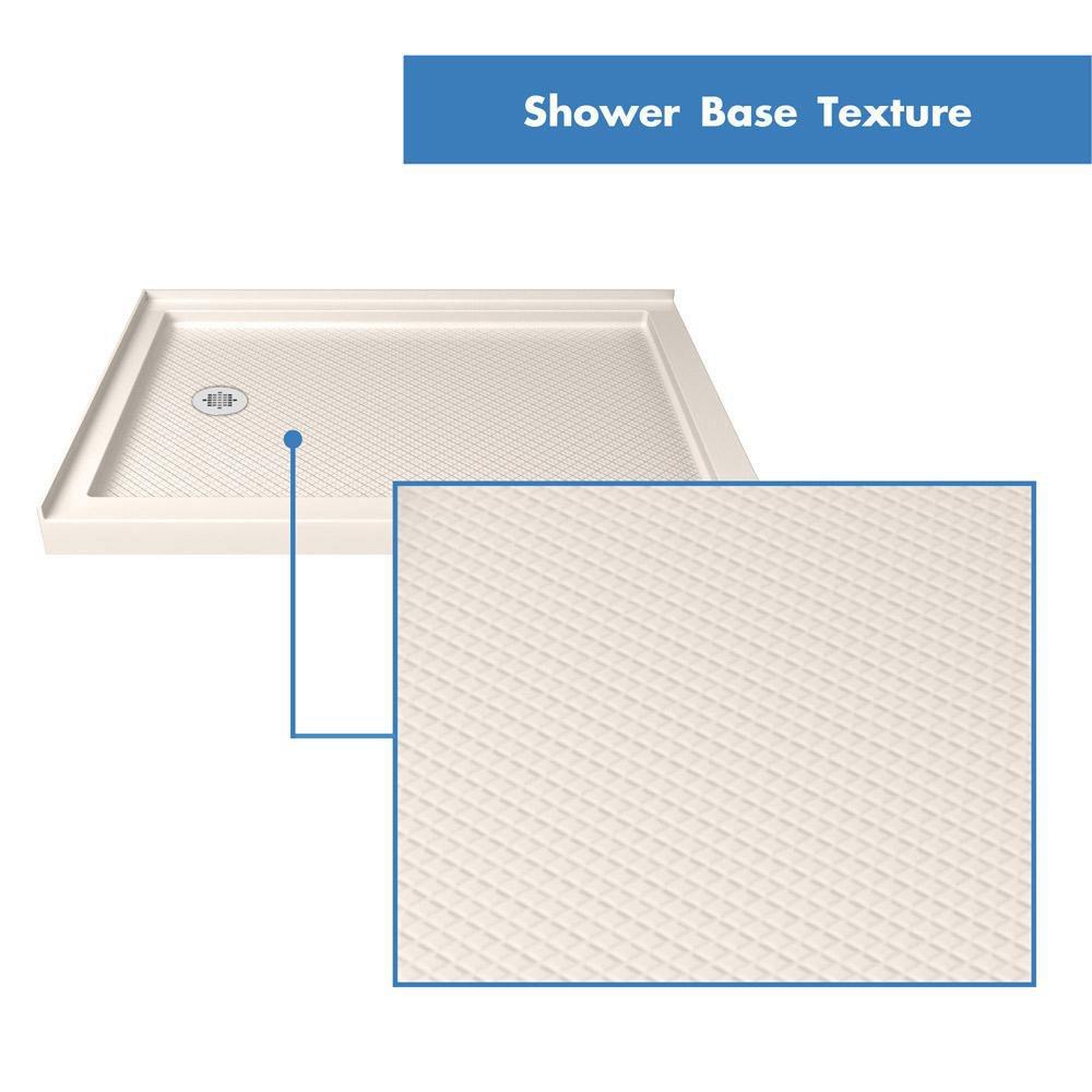 DreamLine Biscuit 32 x 32 in. Double Threshold Shower Base with Corner Drain 