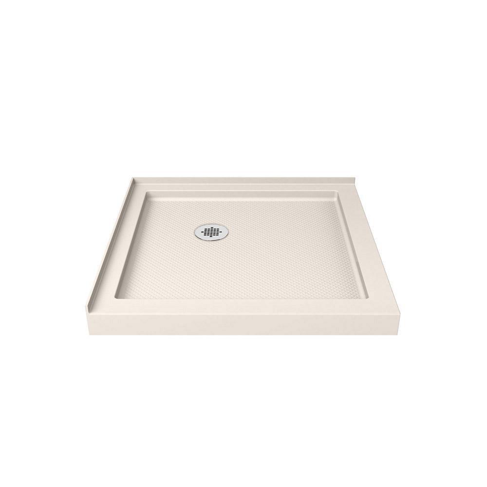 DreamLine Biscuit 32 x 32 in. Double Threshold Shower Base with Corner Drain 