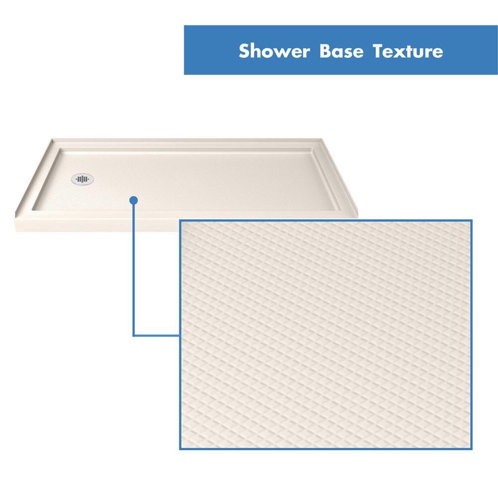 DreamLine Biscuit 60 x 36 in. Rectangle Single Threshold Shower Base with Left Hand Drain 