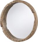 36 x 36 in. Round Mirror in Natural Wood