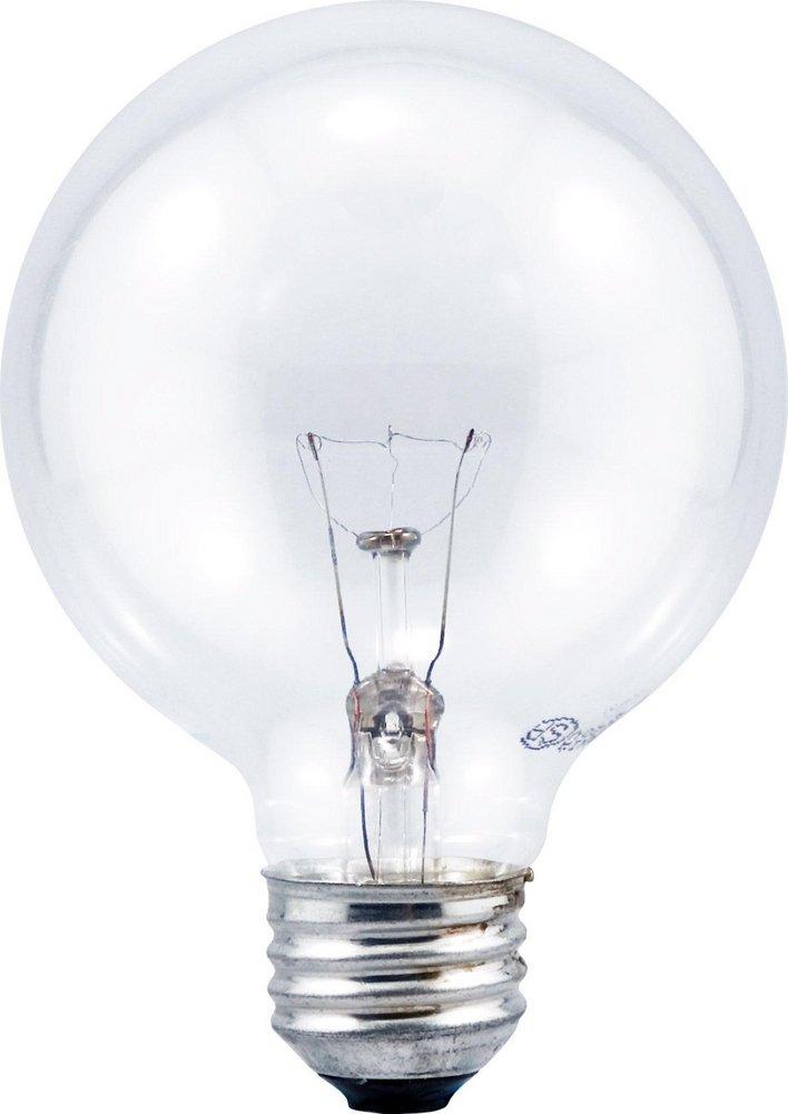 Sylvania Clear G25 Incandescent Light Bulb with Medium Base (Pack of 6) 