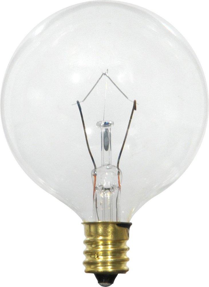 Sylvania Clear G16 1/2 Incandescent Light Bulb with Candelabra Base (Pack of 24) 