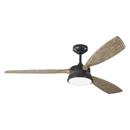 27W 3-Blade Ceiling Fan with 57 in. Blade Span in Aged Pewter
